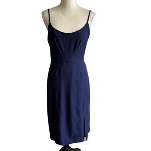 Hutch Women's Navy Blue Midi Dress Size M Camisole Sleeveless Sheath